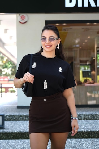 Gigi Wardrobe Crystal Tişört Siyah Siyah