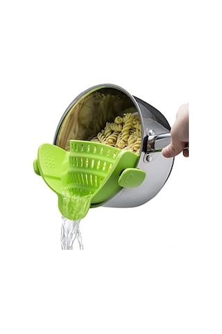 Vkemall Geniş Ağızlı Dayanıklı Silikon Süzgeç - Mutfakta Kolay Kullanım İçin Pratik Filtreleme Aracı