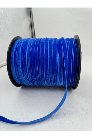 Paşateks- 1 Cm Düz Kadife-5 Metre-çi Mavi