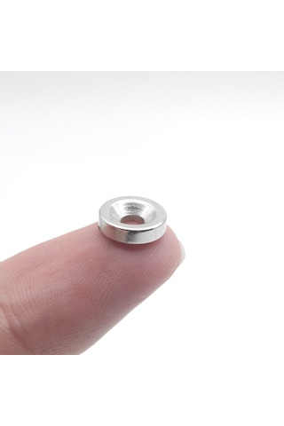 Neodyum Mıknatıs, 10Mm X 7-4Mm X 3Mm Havşa Delikli, Adet Seçmeli 5 Adet