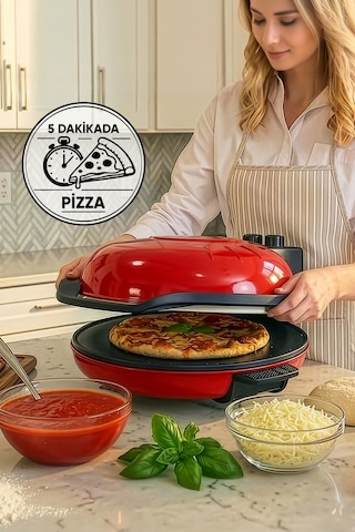 Lorenzo Pietra 12in1 Pizza Makinesi Lahmacun Tandır Ekmeği Bazlama Ve Fırın Yemekleri + Tepsi