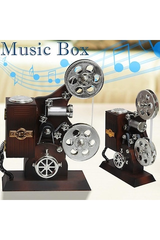 Flim Makinesi Şeklinde Müzik Kutusu