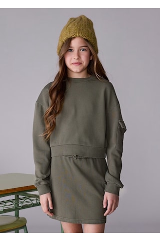 Mayoral Kız Çocuk Etek Sweatshirt Takım 7917 Yeşil