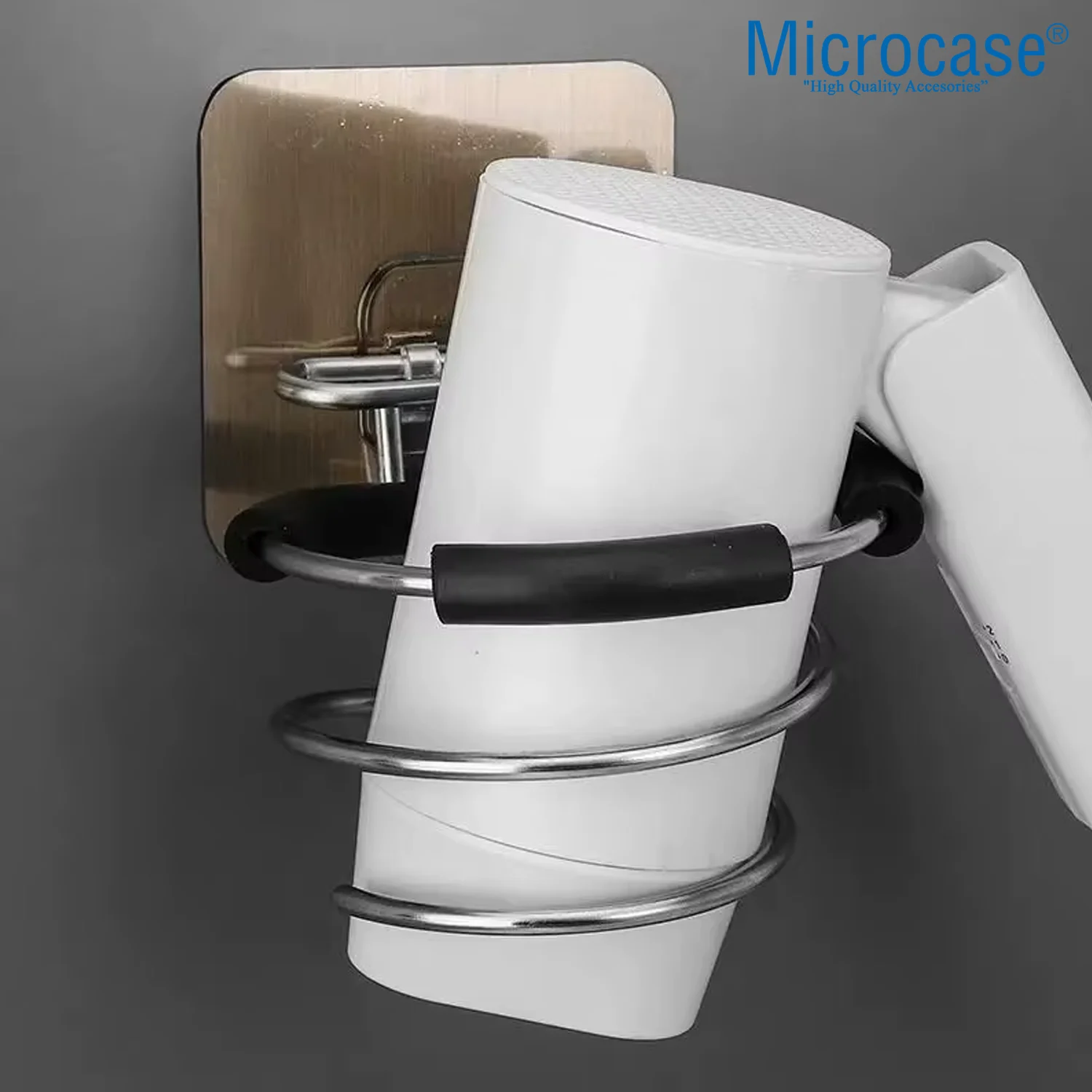 Microcase Saç Kurutma Makinası İçin Paslanmaz Çelik Askılık Stand - Al5052 Gri