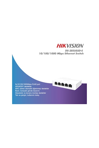 Hikvision Ds 3E0505D E 5 Port 10/100/1000 Gigabit Switch