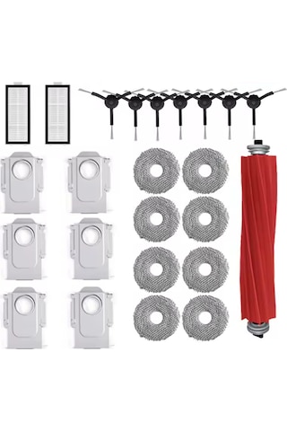 Roborock Q Revo Maxv/q Revo S/q Revo Pro Yedek Parçaları İçin 1 Set Ana Yan Fırça Toz Torbası Hepa Filtre Paspas Bezleri