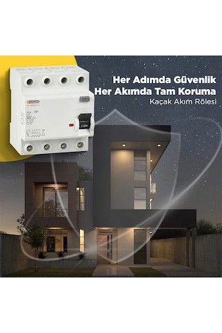 Günsan Valta Kaçak Akım Koruma Anahtarı 6 kA 3 Kutup + Nötr 30 mA 25A