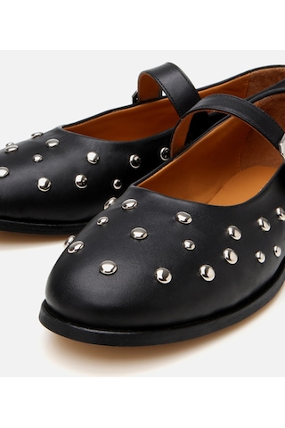 Hotiç Kadın Deri Siyah Taşlı Babet 01ayh304760a100 Siyah