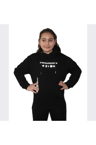 Uhlsport Base - Çocuk Siyah Pamuklu Sweatshirt - 7212300 Siyah