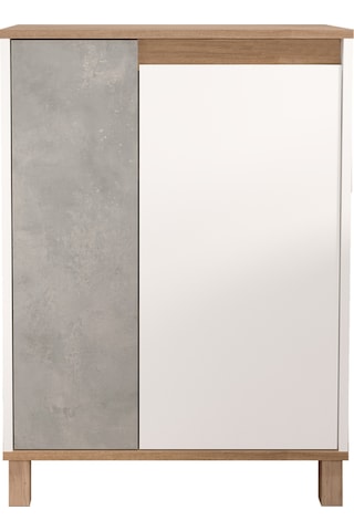 Nord Çok Amaçlı Dolap Mutfak Kiler Erzak Banyo Dolabı 97cm Sepet-beyaz-taş Nd16-sw Beyaz - Gri
