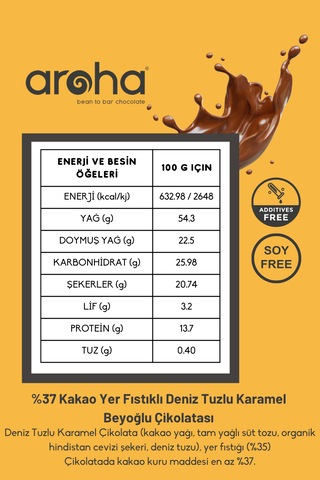 Yer Fıstıklı Deniz Tuzlu Karamel Beyoğlu Çikolatası - 250 G