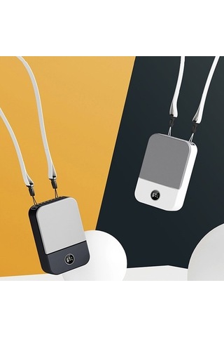 Dq205 Yaz Mini Asma Boyun Fan Usb Taşınabilir Öğrenci Sessiz Yüksek Rüzgar Bladess Fan Tibet Mavisi 5250 Mavi