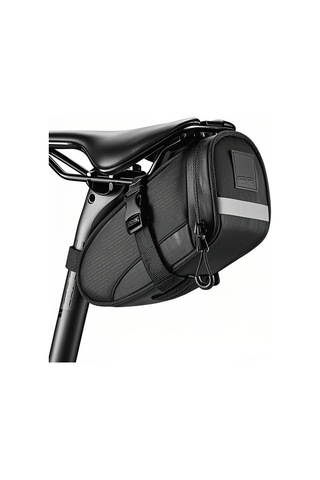 Moveevo Bisiklet Saddle Çantası, 1.2l Hafif Su Geçirmez, Fener Takılabilir, Jant Yolu Bisikleti İçin Depolama Gereci, Gri-mavi-mavi-turuncu Seçenekli Gri