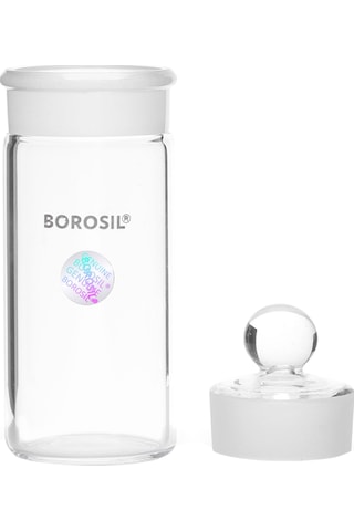 Borosil Cam Vezin Kabı + Tıpa