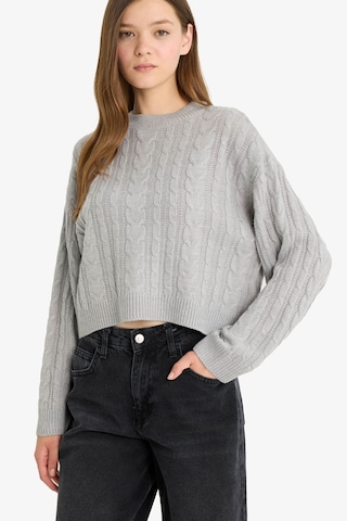 Defacto Coool Regular Fit Bisiklet Yaka Triko Kazak T4518az25wngr210 Gri