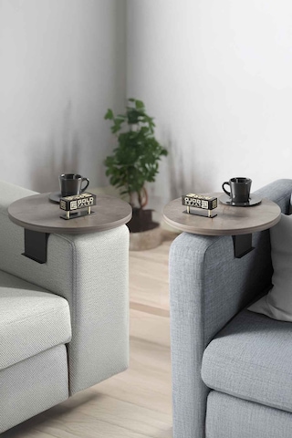 Gordion Koltuk Yanı Tepsi Sehpa 2'li Çok Renkli