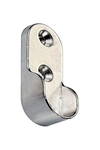 30 Mm Krom Askı Flanşı - Oval Dolap Elbise Askı Aparatı 2 Adet -