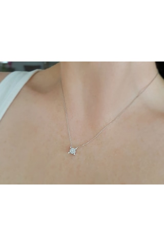 Sirius 0,50 Ct Görünümlü Modern Pırlanta Tektaş Kolye 0817P0052