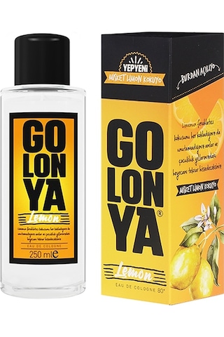 Golonya Misket Limon Kokulu Kolonya Cam Şişe 250 ML