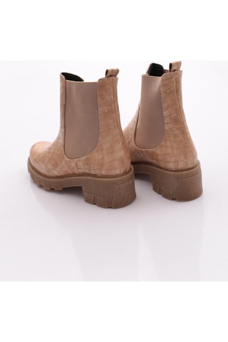 Dgn Md102-22k Kadin Strech Detayli Topuklu Bot Nude Kroko