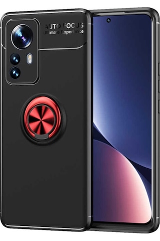 Xiaomi Mi 12 Pro Kılıf Zore Ravel Yüzüklü Silikon Kılıf