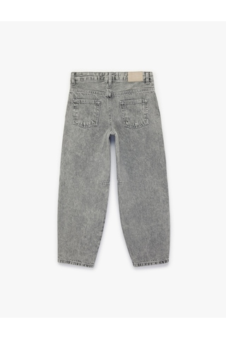Koton Pamuklu Cepli Balon Form Denim Pantolon Gri 6skg40061ad Gri