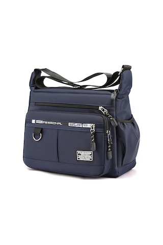 Uiowoo Büyük Kapasiteli Erkek Çantası Omuz Çantası Aşınmaya Dayanıklı Sırt Çantası Çok Cepli Çantası İş Gündelik Erkek Crossbody Çantası Koyu Mavi