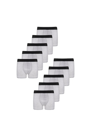 Freemen Erkek 10 Lu Pamuklu Slim Fit Boxer Seti Geniş Beden Aralığı Gri-gri
