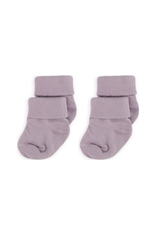 Novibaby 2'li Bambu Bebek Çorap I Purple I 0 6 Ay I Lila Yenidoğan Bebek Çorabı Çok Renkli