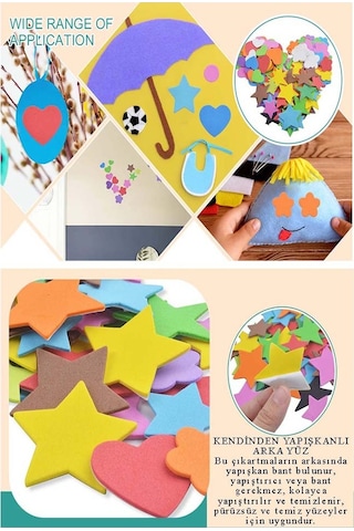 Şekilli Eva Yapışkanlı Araçlar 100 Lü 1 Paket Kendinden Yapışkanlı Eva Sticker Okul Öncesi Kreş Ana Sınıfı