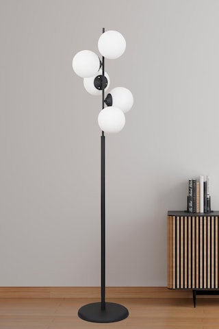 Missy 5 Li Siyah Lambader Beyaz Camlı Modern , Oturma Odası ,yatak Odası , Salon Lambader Çok Renkli