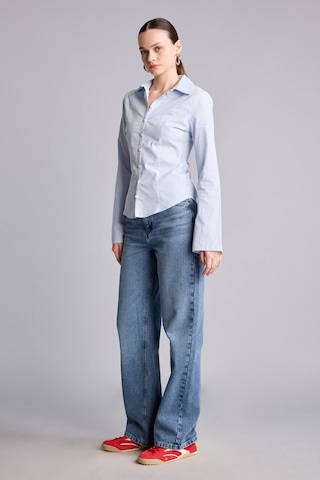 Defacto %100 Pamuk Yüksek Bel 90s Wide Leg Jean Pantolon H6912ax26aunm28 Mavi-nm28