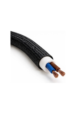 Dekoratif Kumaş Aydınlatma Elektrik Kablosu 2x0,50 Ttr Siyah 1 Metre