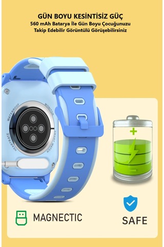 Wonlex CT24 Mini Sim Kartlı 4G Video Görüşme Gps Takip Akıllı Saat (İthalatçı Garantili)