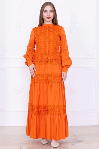 Dantel Detaylı İkili Takım 4712-oranj Oranj