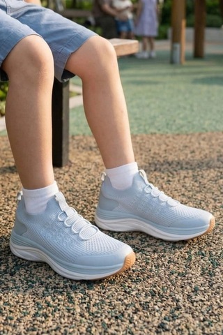 In Step Aeroknit Pro Ultra Hafif Bağcıksız Erkek/kız Spor Ayakkabı - Mavi