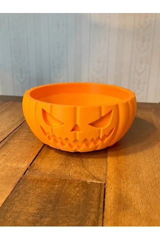 Halloween Cadılar Bayramı Dekoratif Balkabağı Şekerlik Kase Masa Üstü Dekor
