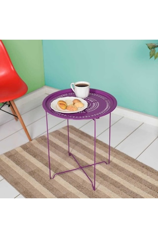 Handy Mate Vergo Tepsi Ve Sehpa - Mor Mor