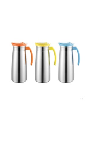 Novahub Soğuk Su Isıtıcısı Mavi Paslanmaz Çelik Sürahi 1.3l Kapaklı Çaydanlık