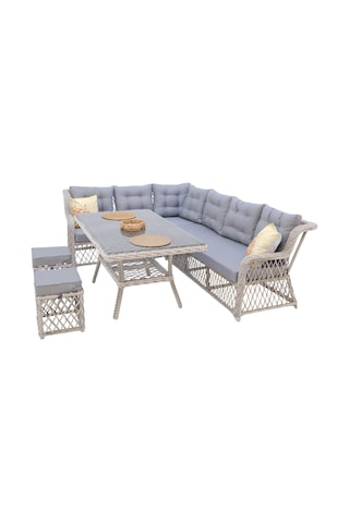 Serena X Rehome Rattan İki Puflu L Köşe Takımı 111