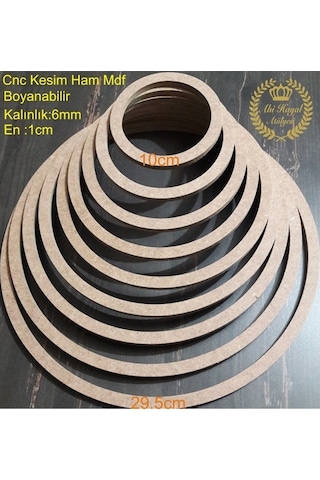9'Lu Vidasız Ahşap Kasnak, Düş Kapanı Makrome Çember Kasnak Seti