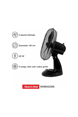 Koenic KOTF 30326 B 40 W Masaüstü Vantilatör
