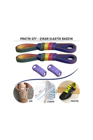 Tak Bırak, Klipsli Elastik, Yeni Nesil Akıllı Bağcık Çok Renkli