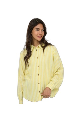 Only Onlthyra Ls Shırt Cs Wvn Kadın Sarı Gömlek - 15373333