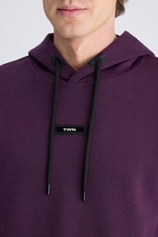 Twn Slim Fit Mor Düz Örgü Pamuklu Sweatshirt 5ece247020042 M01