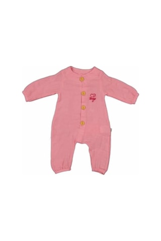 Tongs Baby Dear_Enika Kız Bebek Pembe Organik Düğmeli Keten Tulum Uzun Kollu Tulum Tongs Baby Dear_Enika Kız Bebek Pembe Organik Düğmeli Keten Tulum Uzun Kollu Tulum