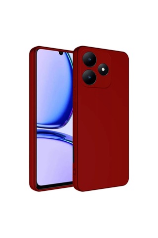 Newface Realme C61 Kılıf First Silikon - Kırmızı Resimdeki