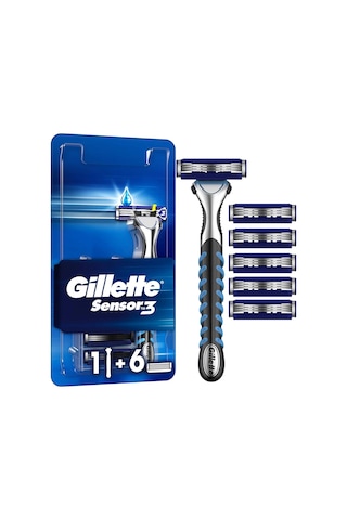 Gillette Sensor3 Tıraş Makinesi Plus 6 Bıçak
