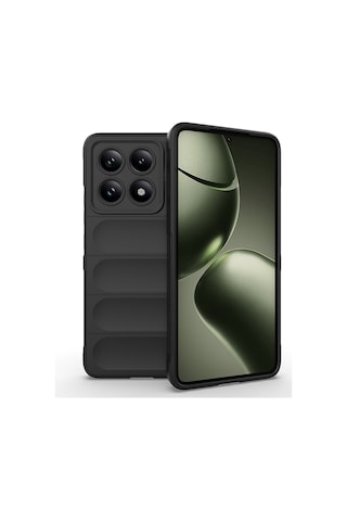 Noktaks - Xiaomi Uyumlu Xiaomi Mi 14t - Kılıf Esnek Tpu Oyuklu Arka Yüzey Tasarımlı Koruyucu Etnik Silikon Kapak - Siyah T36991 Siyah