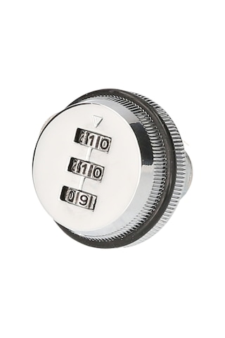 Qingmipy Xt20 Üç Basamaklı Kombinasyonlu Kilit - Anahtarsız Yeniden Ayarlanabilir - Çekmece, Dolap, Dosya Kabineti İçin Gümüş Rengli Çelik Kilit